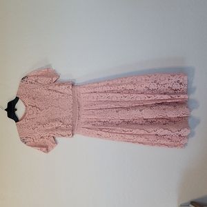 Brass & Roe by cts Mauve Lace Thin Mesh Waist Accent Size Small